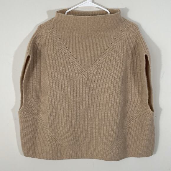 Anthropologie The Enza Oversized Ribbed 100% Cashmere Vest Size Large - Picture 3 of 6